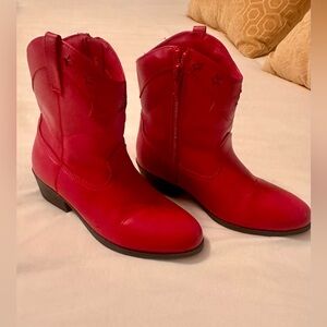 Girls red Gymboree cowboy boots 13